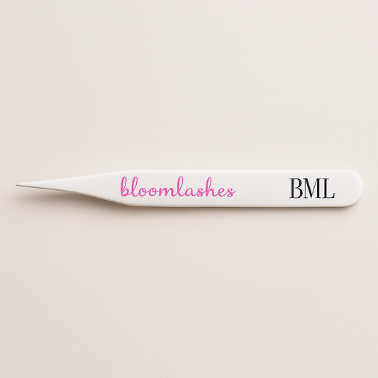 BloomLashes Straight Tweezers-White