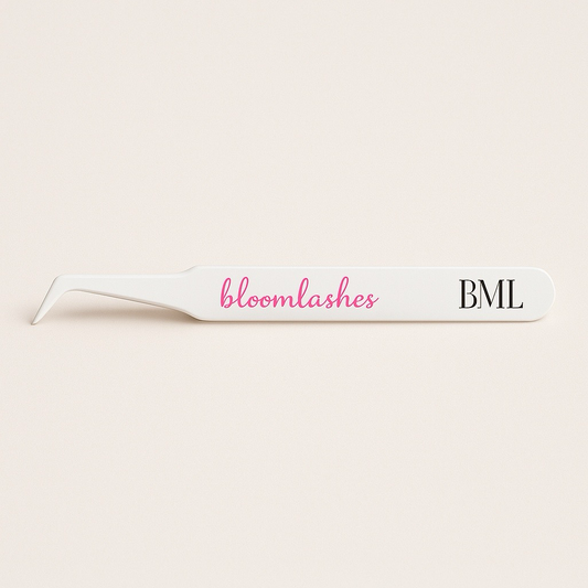 BloomLashes L-Shape Tweezers -white